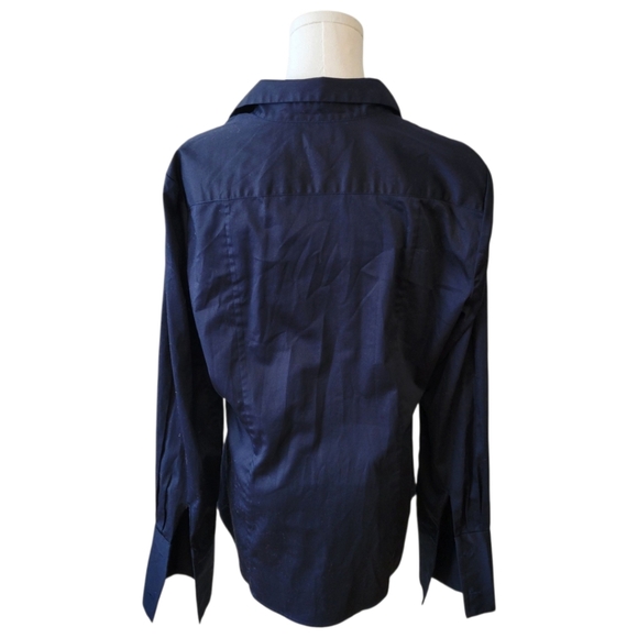Banana Republic Midnight Blue Tailored Button Up Shirt Size Large - Picture 4 of 5